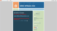 Desktop Screenshot of lekkerafrikaanschat.blogspot.com