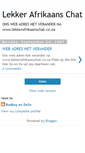 Mobile Screenshot of lekkerafrikaanschat.blogspot.com