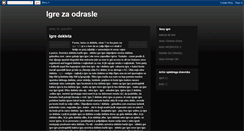 Desktop Screenshot of igre-za-odrasle.blogspot.com