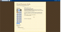 Desktop Screenshot of pivotalpaymentssucks.blogspot.com