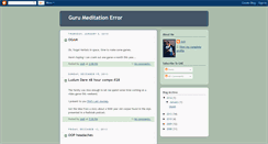 Desktop Screenshot of gurumeditationerror.blogspot.com
