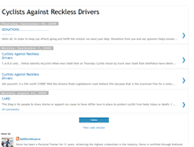 Tablet Screenshot of cyclistsagainstrecklessdrivers.blogspot.com