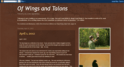 Desktop Screenshot of ofwingsandtalons.blogspot.com