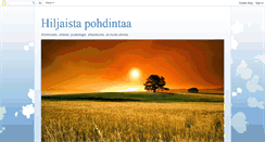 Desktop Screenshot of hiljaistapohdintaa.blogspot.com