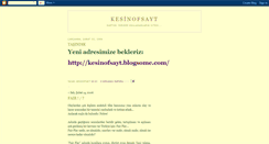 Desktop Screenshot of kesinofsayt.blogspot.com