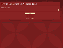 Tablet Screenshot of howtogetsignedtoarecordlabel.blogspot.com