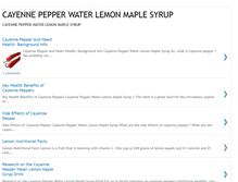 Tablet Screenshot of cayennepepperwaterlemonmaplesyrup.blogspot.com