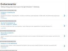 Tablet Screenshot of evolucionarios.blogspot.com