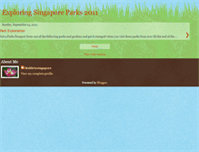 Tablet Screenshot of exploringsingaporeparks.blogspot.com