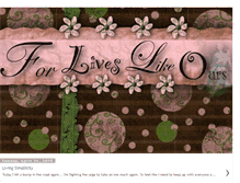 Tablet Screenshot of forliveslikeours.blogspot.com