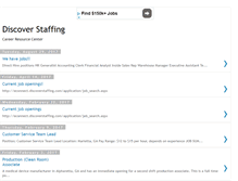 Tablet Screenshot of discoverstaffing.blogspot.com