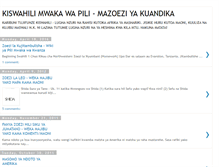 Tablet Screenshot of kiswahilimwakawapili.blogspot.com