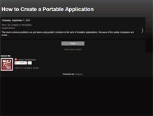 Tablet Screenshot of how-to-create-a-portable-application.blogspot.com