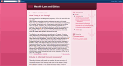 Desktop Screenshot of healthlawandethicschat.blogspot.com