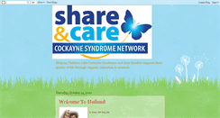 Desktop Screenshot of cockaynesyndrome.blogspot.com