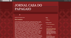 Desktop Screenshot of jornalcasadopapagaio.blogspot.com