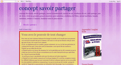 Desktop Screenshot of concept-savoir-partager.blogspot.com