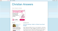 Desktop Screenshot of answers4christians.blogspot.com