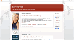 Desktop Screenshot of exoticdeals.blogspot.com