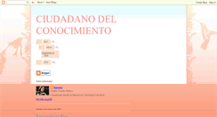 Desktop Screenshot of ciudadanodelconocimiento.blogspot.com