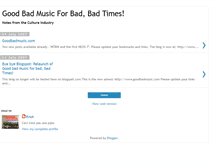 Tablet Screenshot of goodbadmusic.blogspot.com