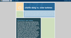 Desktop Screenshot of charliedangvssolarturbines.blogspot.com