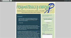 Desktop Screenshot of pragmaticallycharged.blogspot.com