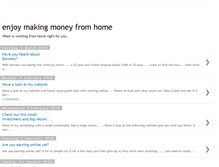 Tablet Screenshot of enjoymakingmoneyfromhome.blogspot.com