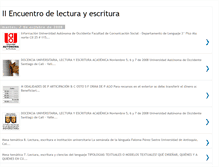 Tablet Screenshot of encuentrolecturayescritura.blogspot.com