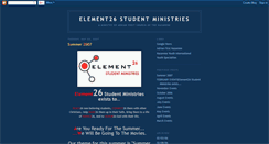 Desktop Screenshot of element26studentministries.blogspot.com