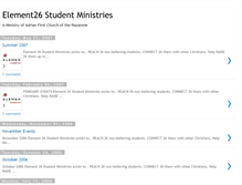 Tablet Screenshot of element26studentministries.blogspot.com