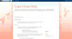 Desktop Screenshot of capechemhelp.blogspot.com