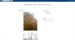 Desktop Screenshot of memoryandimagination.blogspot.com