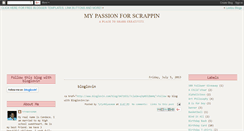 Desktop Screenshot of mypassion4scrappin.blogspot.com