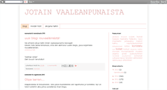 Desktop Screenshot of jotainvaaleanpunaista.blogspot.com