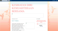 Desktop Screenshot of kesihatandiri4u.blogspot.com