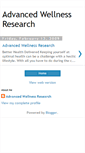 Mobile Screenshot of advancedwellnessresearch.blogspot.com