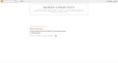 Desktop Screenshot of memoncommunity.blogspot.com