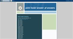 Desktop Screenshot of pennfosterexamanswer.blogspot.com