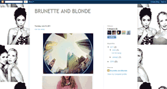 Desktop Screenshot of brunette-and-blonde.blogspot.com