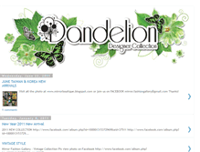 Tablet Screenshot of dandelionboutique.blogspot.com