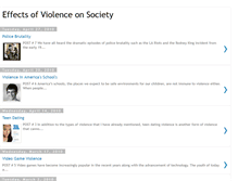 Tablet Screenshot of effectsofviolenceonsociety.blogspot.com