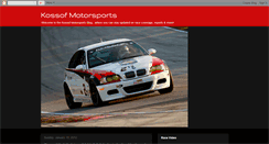 Desktop Screenshot of kossofmotorsports.blogspot.com