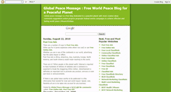 Desktop Screenshot of globalpeacemessage.blogspot.com