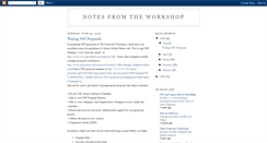 Desktop Screenshot of notesfromworkshop.blogspot.com