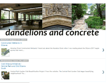 Tablet Screenshot of dandelionsandconcrete.blogspot.com