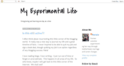 Desktop Screenshot of myexperimentallife.blogspot.com