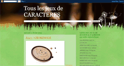 Desktop Screenshot of jeuxcaracteres.blogspot.com