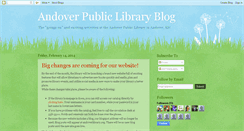 Desktop Screenshot of andoverpubliclibrarynewsblog.blogspot.com