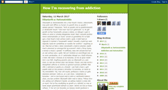 Desktop Screenshot of howimrecoveringfromaddiction.blogspot.com